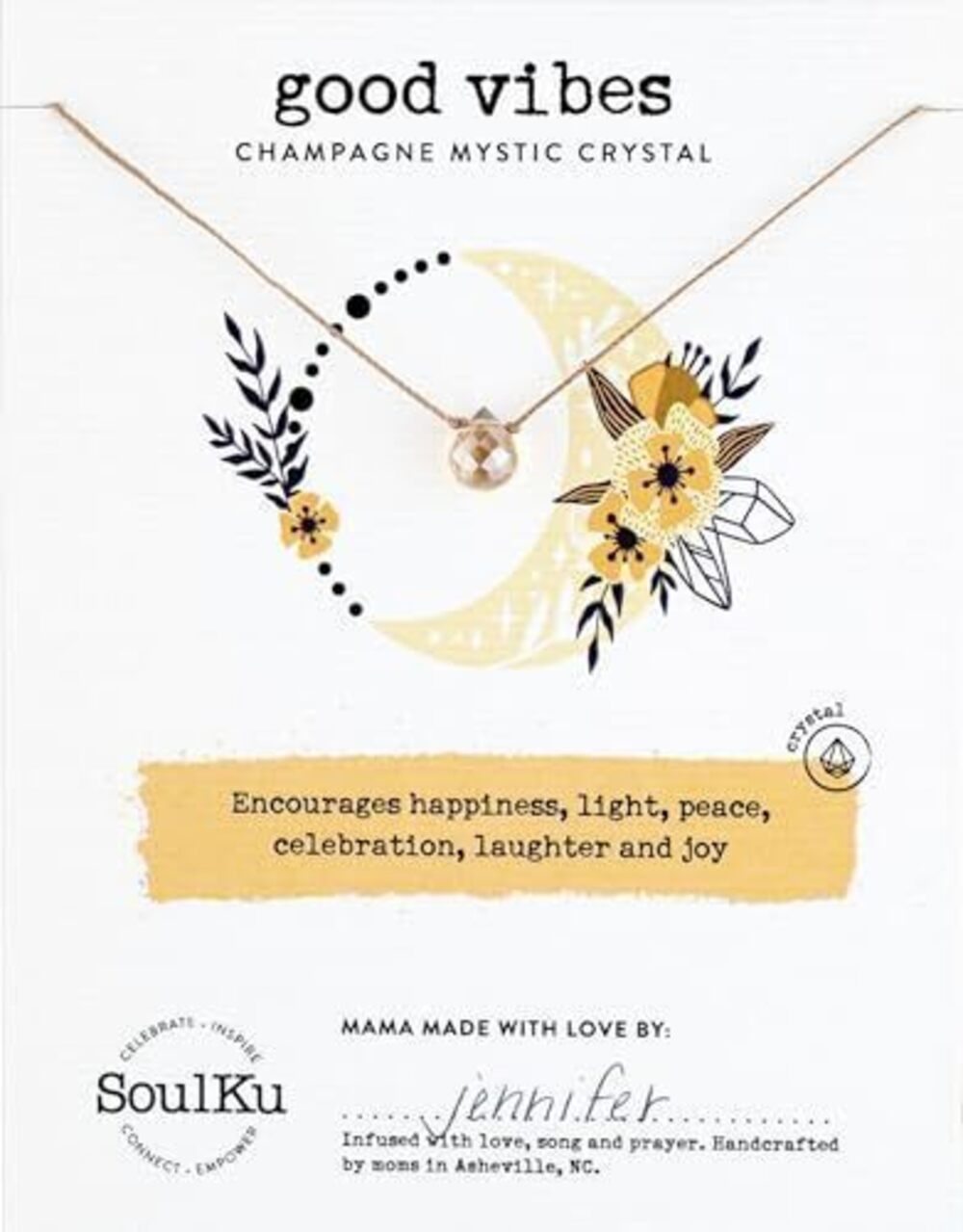 6573 Champagne Mystic Necklace for Good Vibes - Handmade Necklace & Teen